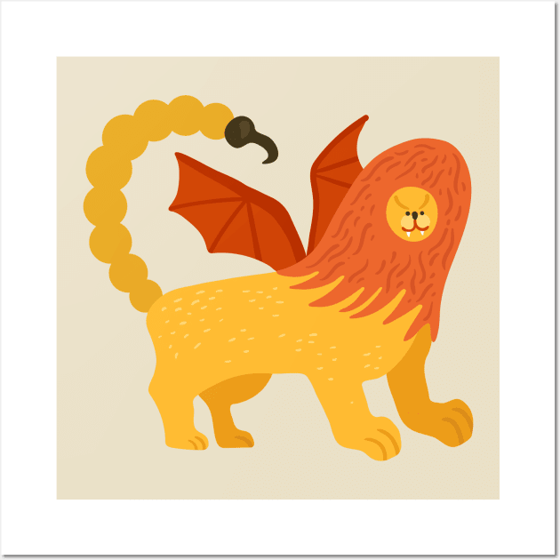 Toon Manticore Wall Art by AV Designs